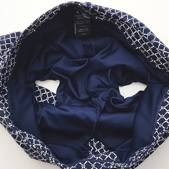 Mario  Serrani Comfort Stretch Skort Navy Blue White Morrocan Pattern Size Large - Picture 10 of 16